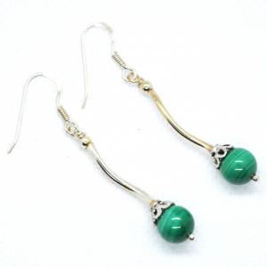 Boucles d 'oreilles en malachite