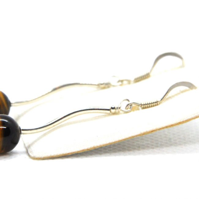 Boucles d 'oreilles en oeil de tigre