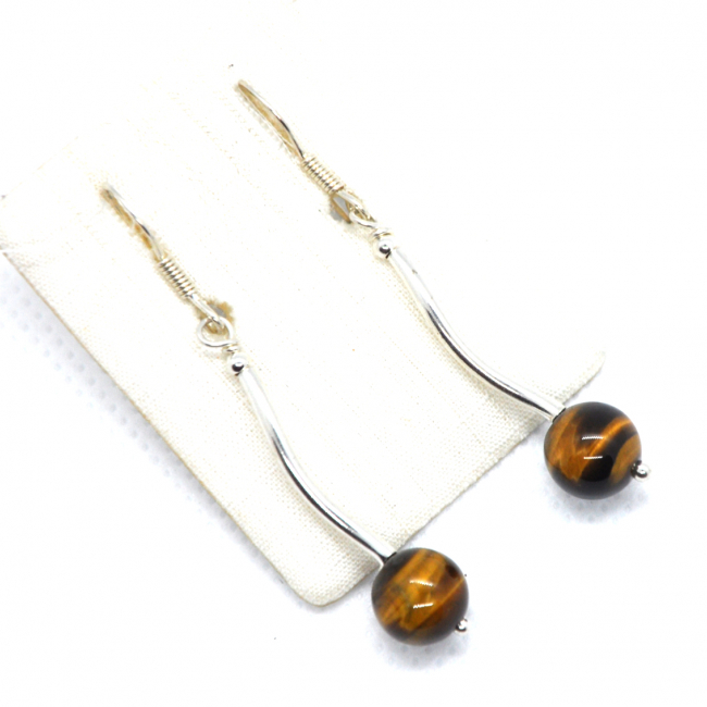 Boucles d 'oreilles en oeil de tigre