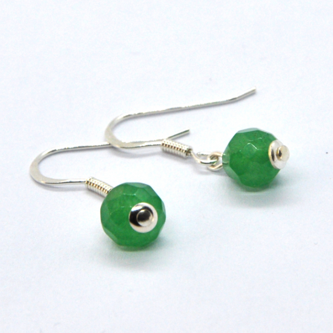 Boucles d 'oreilles en argent et aventurine