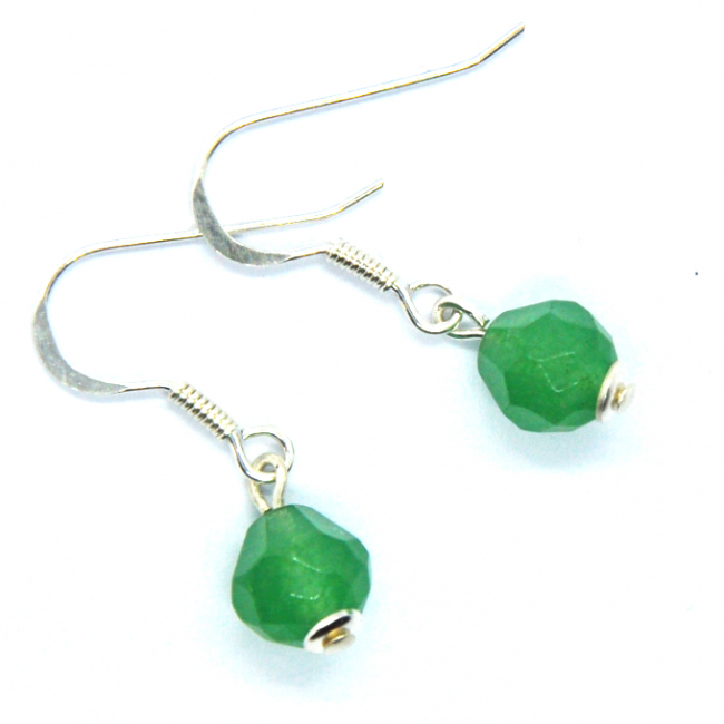 Boucles d 'oreilles en argent et aventurine